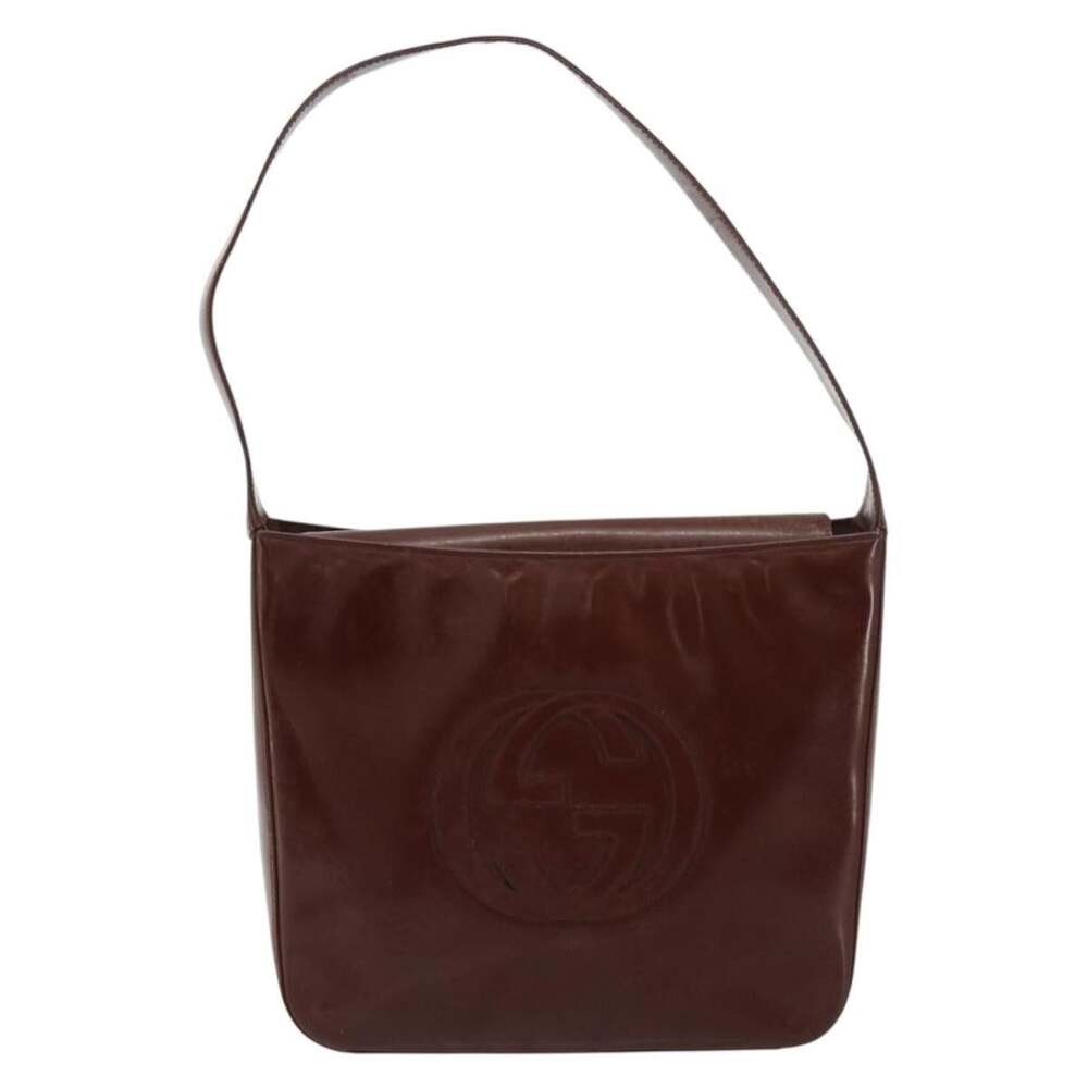 Gucci Patent Leather Dionysus Shoulder Bag Brown